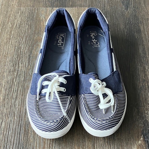 Keds Shoes - Keds Striped Canvas Shoed in Blue and White